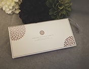 結婚式手作りペーパーアイテム ダリアパープル和風招待状