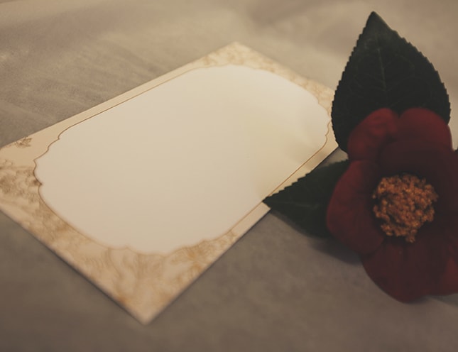 桜sakura和風メニュー表｜結婚式手作り招待状|AMO LEAF