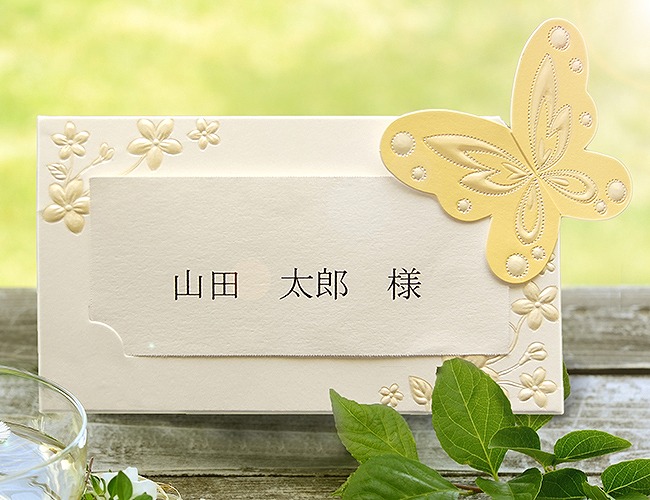 バタフライ｜結婚式手作り招待状|AMO LEAF