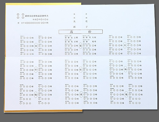 セルメント(シルバー) 席次表 B4 チャームなし｜結婚式手作り招待状｜AMO LEAF